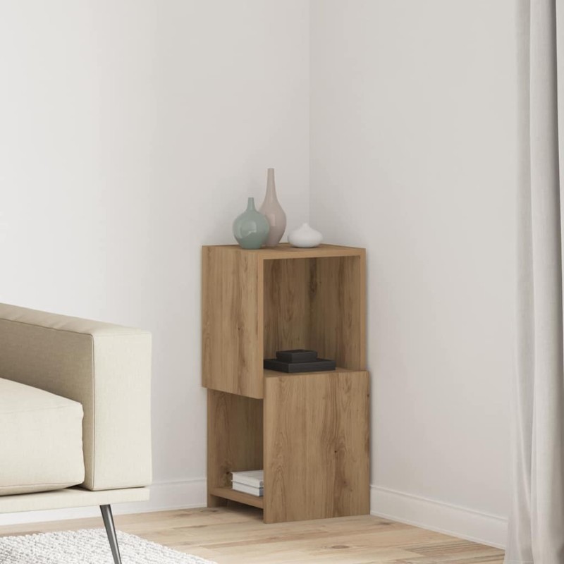 Meuble d'angle 30,5x30x65cm Bois d'ingénierie Chêne artisanal 627976627976