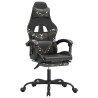Chaise de jeu avec repose-pied Noir et camouflage Similicuir 627980627980