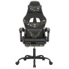 Chaise de jeu avec repose-pied Noir et camouflage Similicuir 627980627980