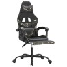 Chaise de jeu avec repose-pied Noir et camouflage Similicuir 627980627980