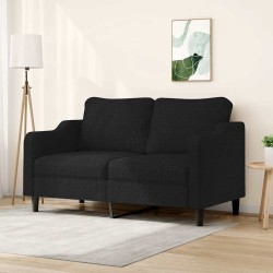 Canapé à 2 places Noir 140 cm Tissu 627990627990