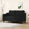 Canapé à 2 places Noir 140 cm Tissu 627990627990