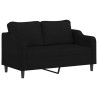 Canapé à 2 places Noir 140 cm Tissu 627990627990