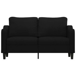Canapé à 2 places Noir 140 cm Tissu 627990627990