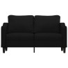 Canapé à 2 places Noir 140 cm Tissu 627990627990