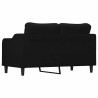 Canapé à 2 places Noir 140 cm Tissu 627990627990