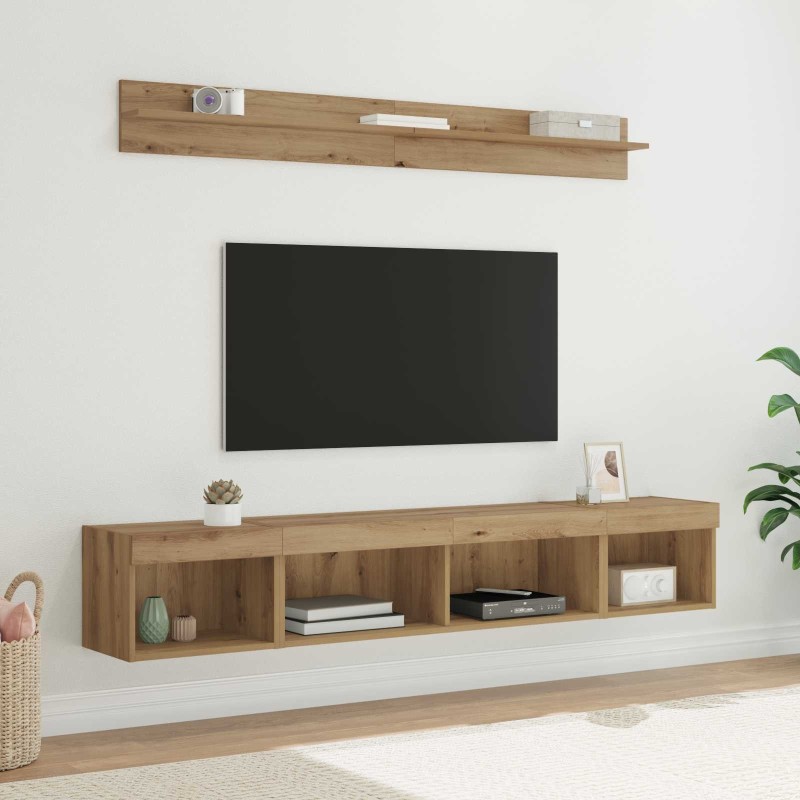 Ensemble de meuble TV mural 5 pcs Chêne artisanal 627993627993