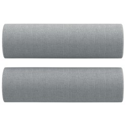 Canapé 2 places avec oreillers gris clair 140 cm tissu 627995627995
