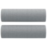 Canapé 2 places avec oreillers gris clair 140 cm tissu 627995627995