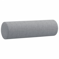 Canapé 2 places avec oreillers gris clair 140 cm tissu 627995627995