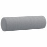 Canapé 2 places avec oreillers gris clair 140 cm tissu 627995627995