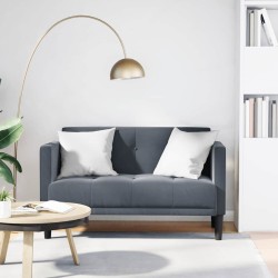 Canapé deux places gris foncé 111 cm velours 627997627997