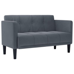 Canapé deux places gris foncé 111 cm velours 627997627997