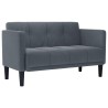 Canapé deux places gris foncé 111 cm velours 627997627997