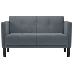 Canapé deux places gris foncé 111 cm velours 627997627997