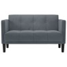 Canapé deux places gris foncé 111 cm velours 627997627997