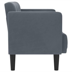 Canapé deux places gris foncé 111 cm velours 627997627997