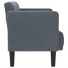 Canapé deux places gris foncé 111 cm velours 627997627997