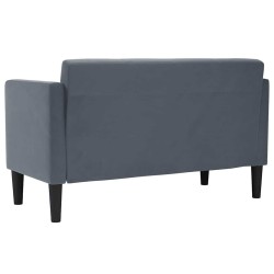 Canapé deux places gris foncé 111 cm velours 627997627997