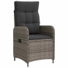 Chaise de jardin inclinable Gris et Gris foncé 628002628002