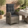 Chaise de jardin inclinable Gris et Gris foncé 628002628002