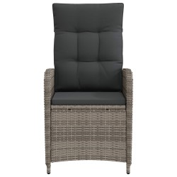 Chaise de jardin inclinable Gris et Gris foncé 628002628002