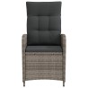 Chaise de jardin inclinable Gris et Gris foncé 628002628002
