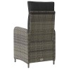 Chaise de jardin inclinable Gris et Gris foncé 628002628002