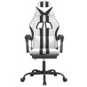 Chaise de jeu pivotante et repose-pied Blanc et noir Similicuir 628004628004