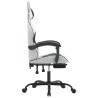 Chaise de jeu pivotante et repose-pied Blanc et noir Similicuir 628004628004