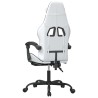 Chaise de jeu pivotante et repose-pied Blanc et noir Similicuir 628004628004