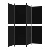 Cloison de séparation 4 panneaux Noir 200x180 cm Tissu 628010628010