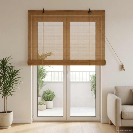 Store enrouleur Marron 110 x 220 cm Bambou 628011628011