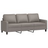 Canapé à 3 places avec repose-pieds Taupe 180 cm Tissu 628012628012