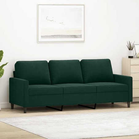 Canapé à 3 places Vert foncé 180 cm Velours 628013628013