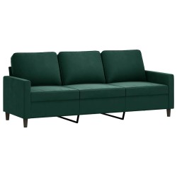 Canapé à 3 places Vert foncé 180 cm Velours 628013628013
