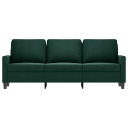 Canapé à 3 places Vert foncé 180 cm Velours 628013628013