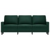 Canapé à 3 places Vert foncé 180 cm Velours 628013628013