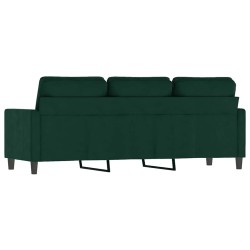 Canapé à 3 places Vert foncé 180 cm Velours 628013628013