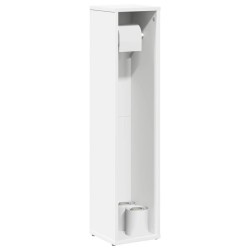 Meuble de salle de bain avec porte-rouleau blanc 20,5x20x90 cm 628017628017