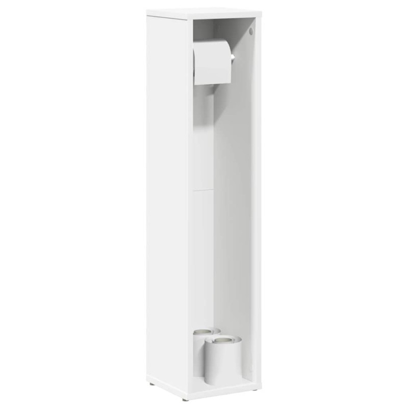 Meuble de salle de bain avec porte-rouleau blanc 20,5x20x90 cm 628017628017