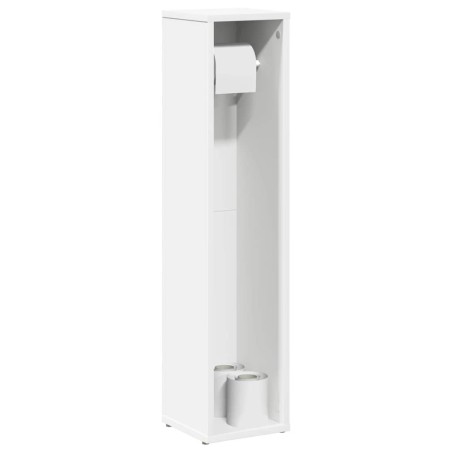 Meuble de salle de bain avec porte-rouleau blanc 20,5x20x90 cm 628017628017