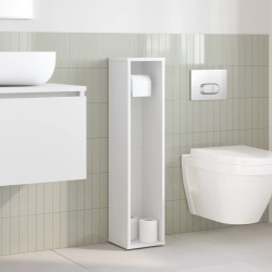 Meuble de salle de bain avec porte-rouleau blanc 20,5x20x90 cm 628017628017