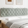 Coussin de tête de lit gris clair 200 cm velours 628020628020