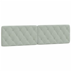 Coussin de tête de lit gris clair 200 cm velours 628020628020