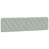Coussin de tête de lit gris clair 200 cm velours 628020628020