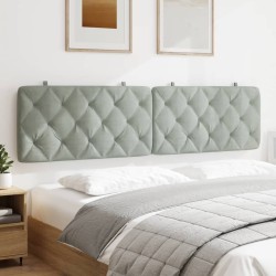 Coussin de tête de lit gris clair 200 cm velours 628020628020