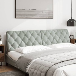 Coussin de tête de lit gris clair 200 cm velours 628020628020