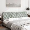 Coussin de tête de lit gris clair 200 cm velours 628020628020