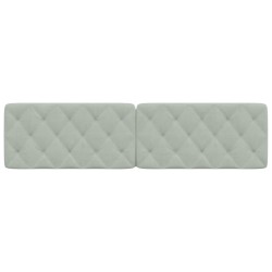 Coussin de tête de lit gris clair 200 cm velours 628020628020